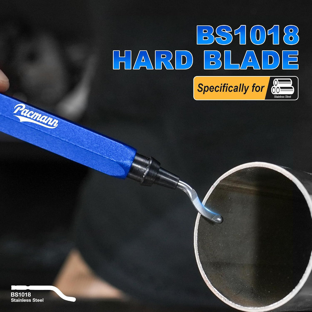 Deburring Tool, 11 High-Speed Steel Blades, 360-Degree Rotary Head