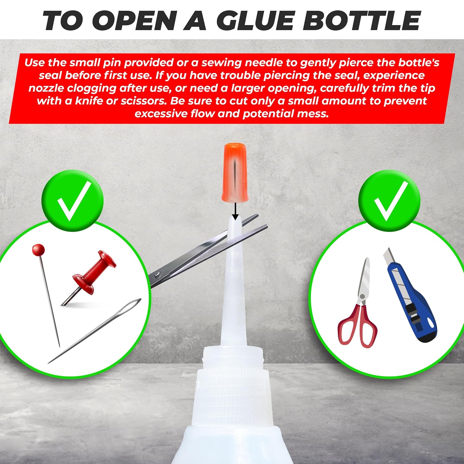 1 Pk X 1.76 Oz. (50g) CA Glue - Thin Cyanoacrylate Based Super Glue for Woodworking - Model Car Adhesive, Strong