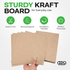 Chipboard Sheets 8.5" x 11", Pack of 50 - USA-Made Cardboard Sheets