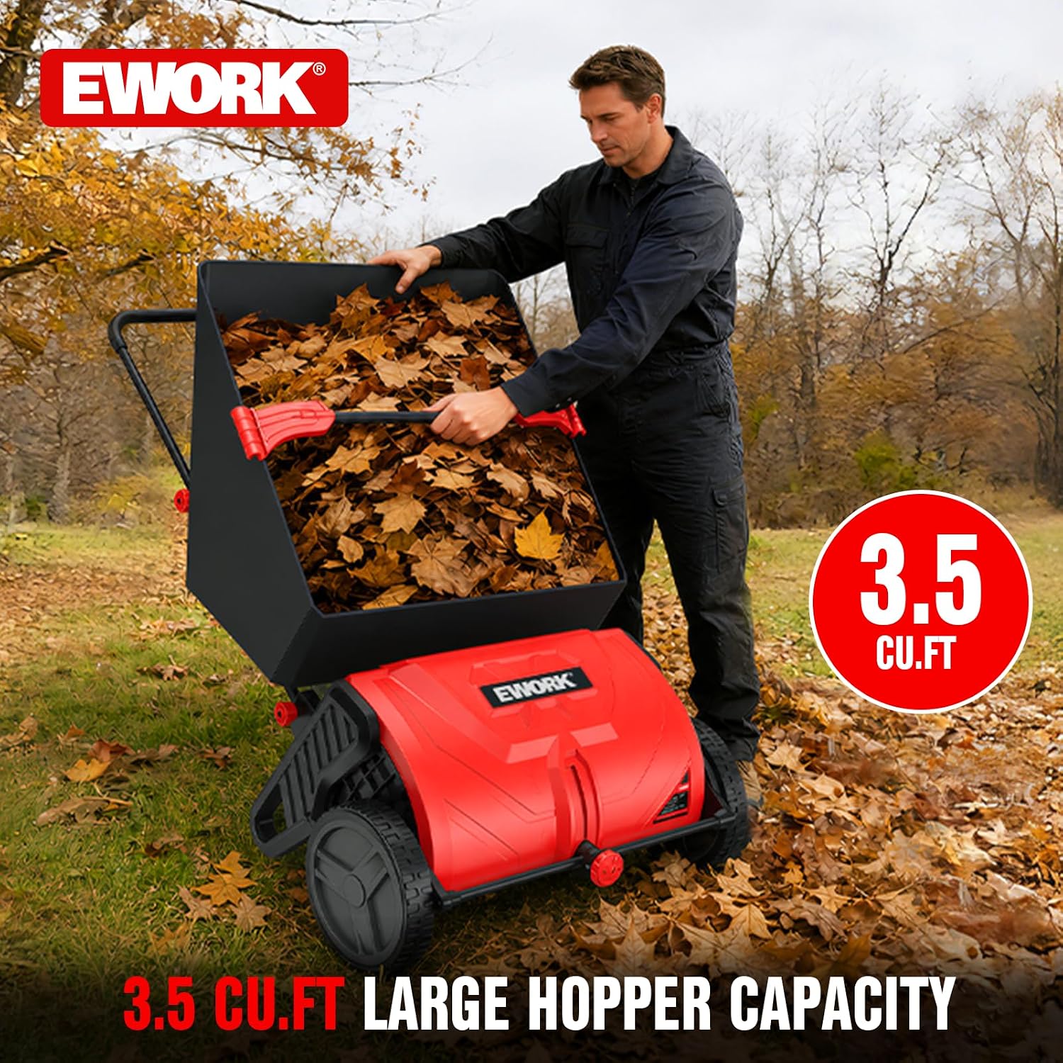 Push Lawn Sweeper 26-Inch with 3.5 cu.ft. Hopper Bag for Yard Clean