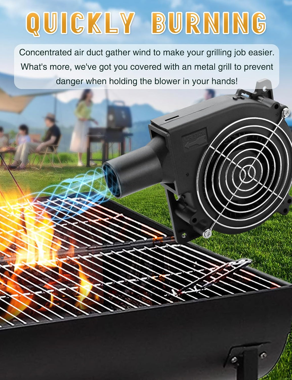 120mm Blower Fan 12V with AC Plug Variable Speed Dual Ball