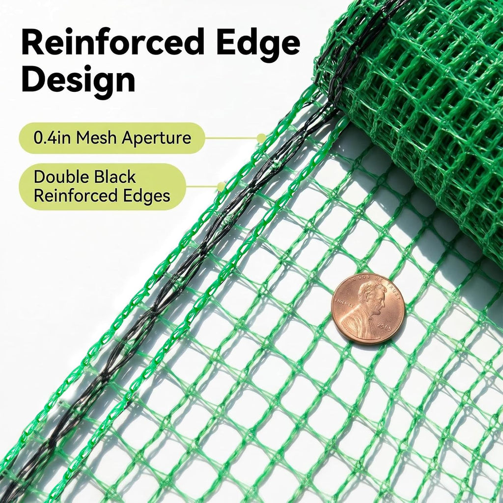6.6x100ft Plastic Mesh Fencing,0.4in Mesh Deer Fence