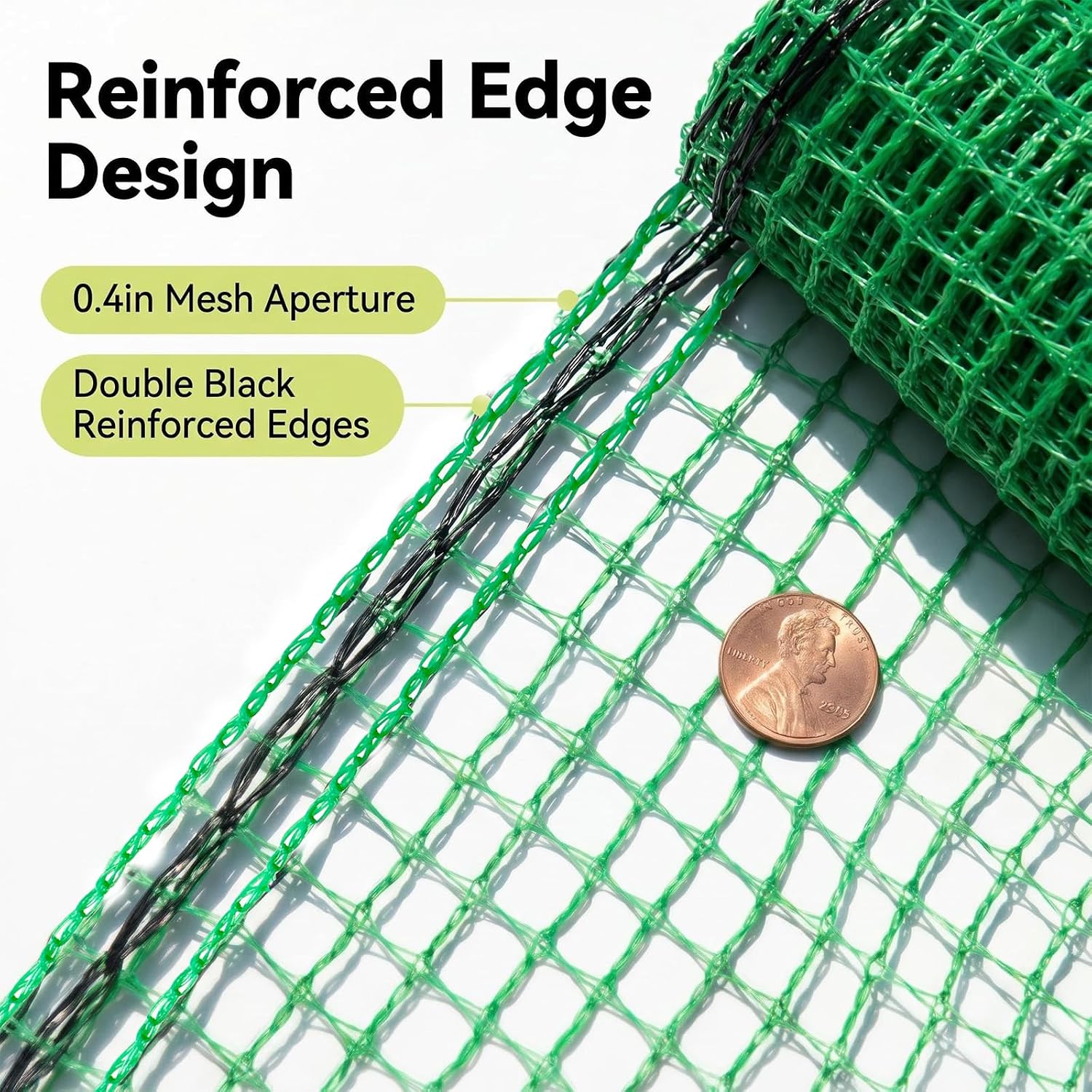 6.6x100ft Plastic Mesh Fencing,0.4in Mesh Deer Fence