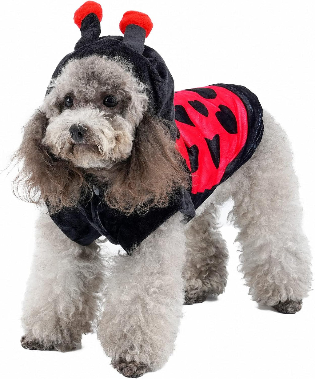 Ladybug Dog Cat Costume for Halloween, Small