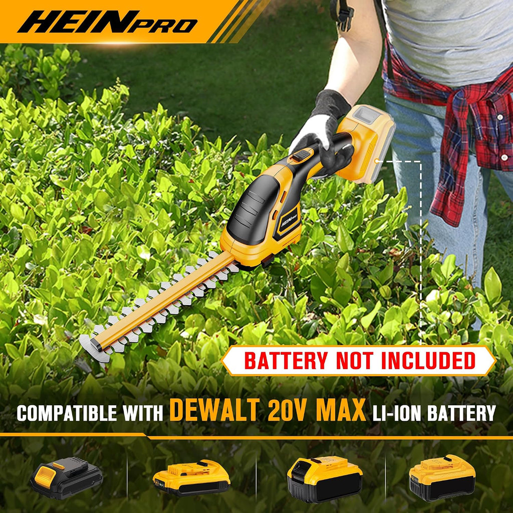 Cordless Hedge Trimmer Compatible with DEWALT 20V MAX Battery | Electric Hedge Trimmer Cordless Grass Trimmer, Bush