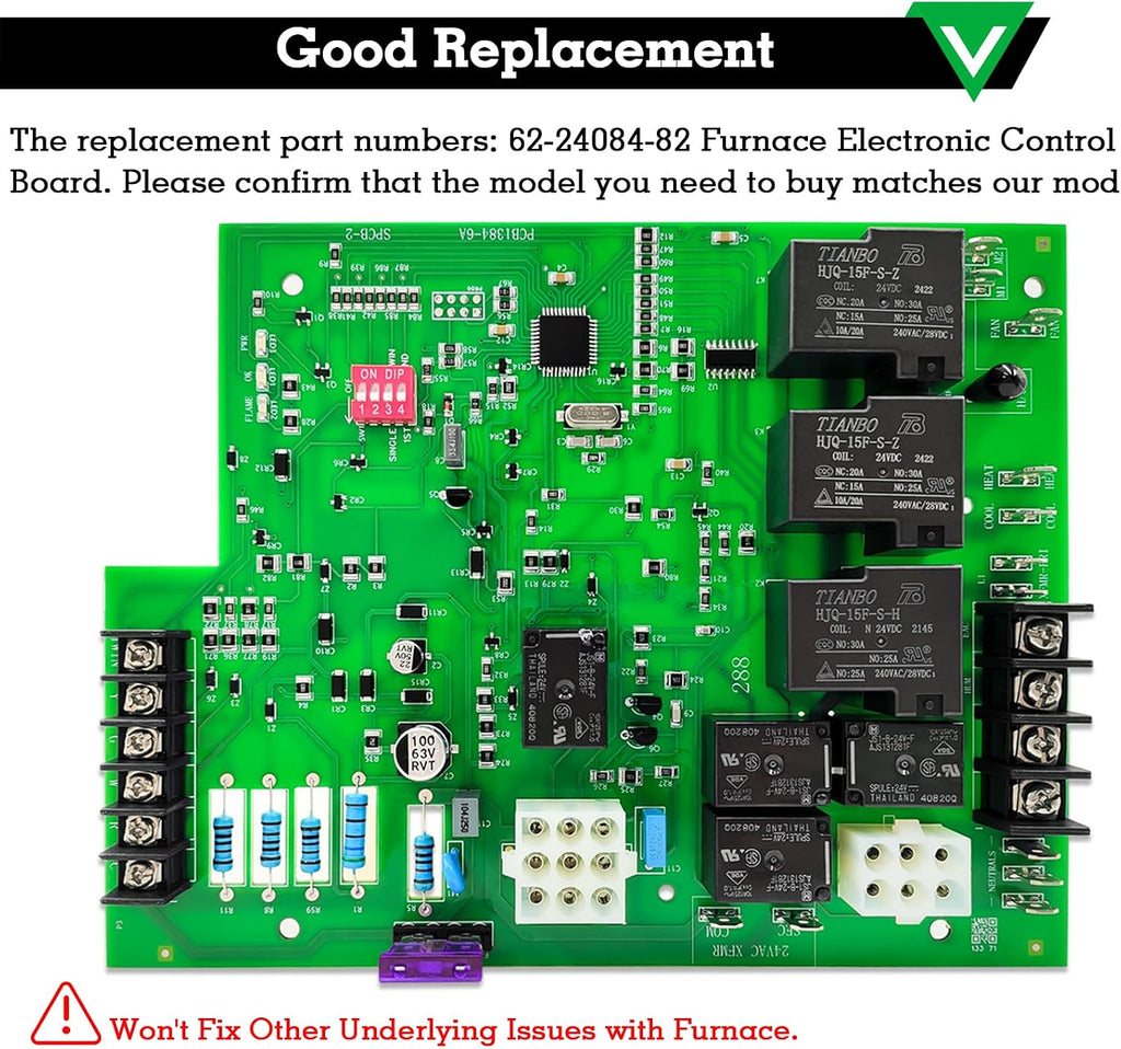 62-24084-82 Furnace Control Board, Furnace Control Circuit Ignition Board Module, Replacement for Furnace Control Board