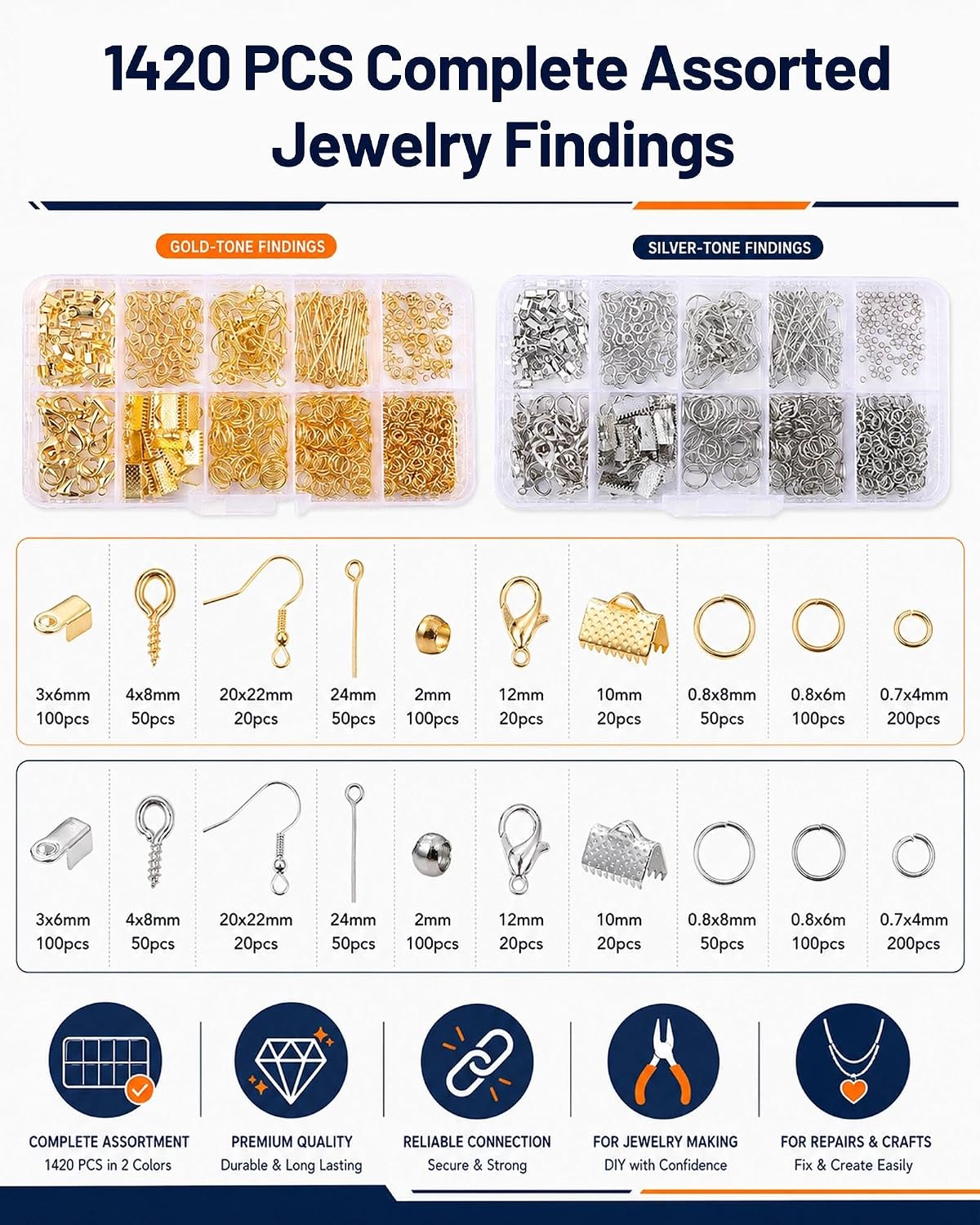 Jewelry Making Kit - Jewelry Repair Tools with Pliers, Beading & Craft Wire | Jewelry Making Supplies Kit with Jump