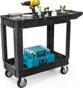 40 x 17 in Heavy Duty Rolling Utility Cart on Wheels Black