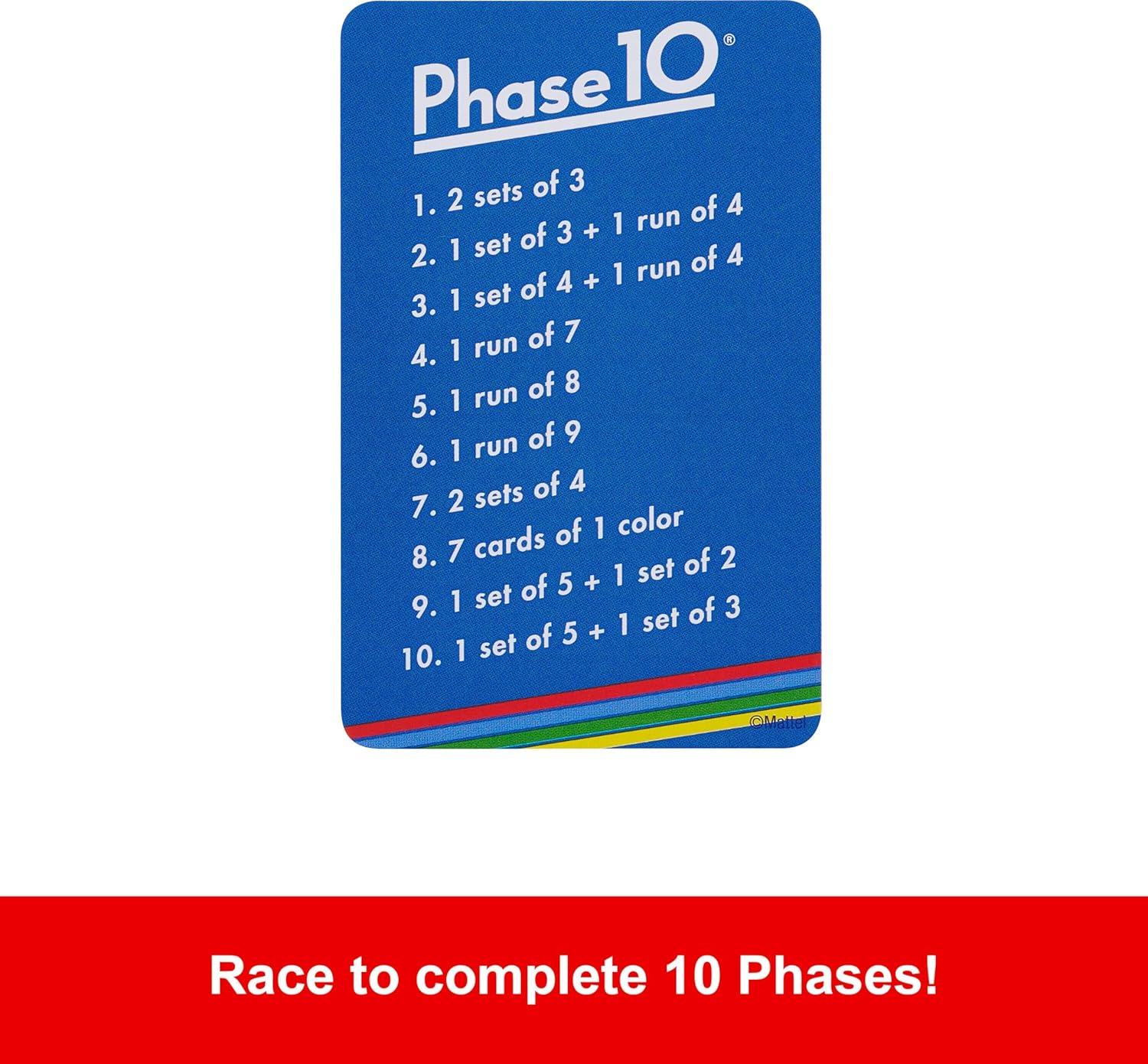 Mattel Games Phase 10 Card Game in Storage Tin for Ages 7+