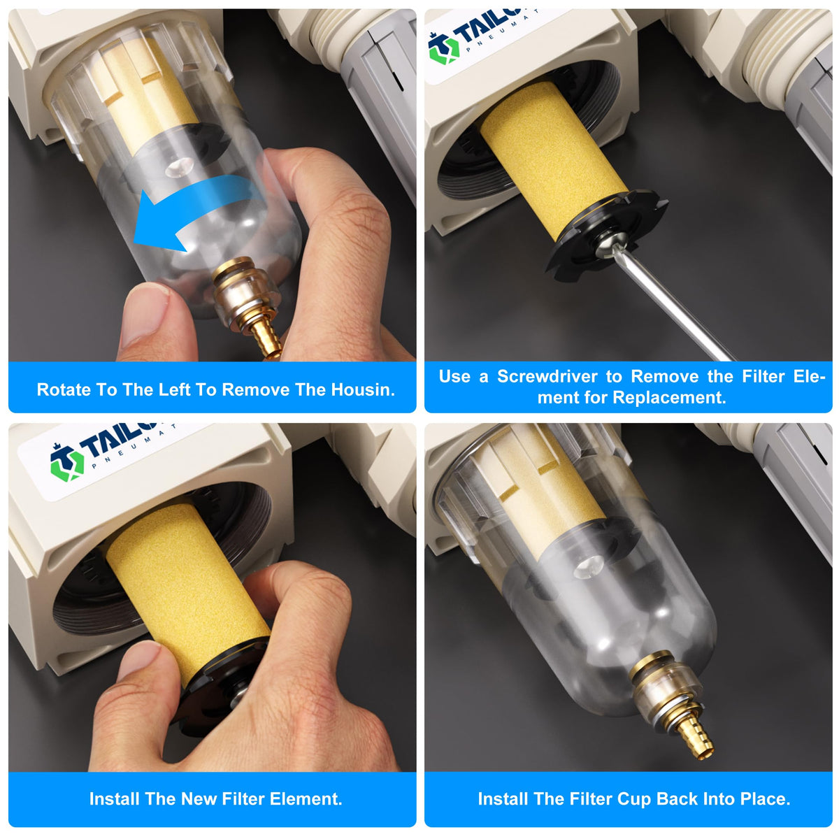 TAILONZ 1/4"NPT AW2000-02 Filter Regulator