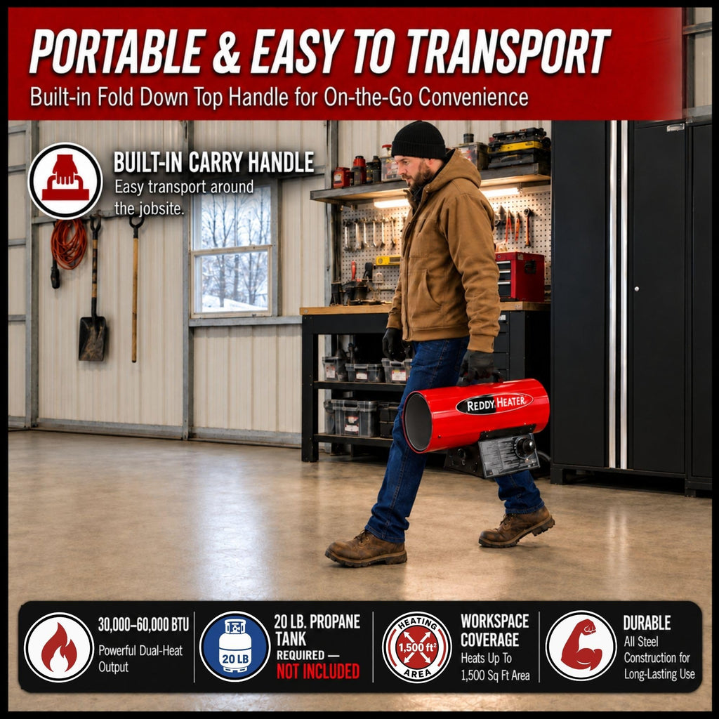 60,000 BTU Forced Air Propane Heater - RFG60V