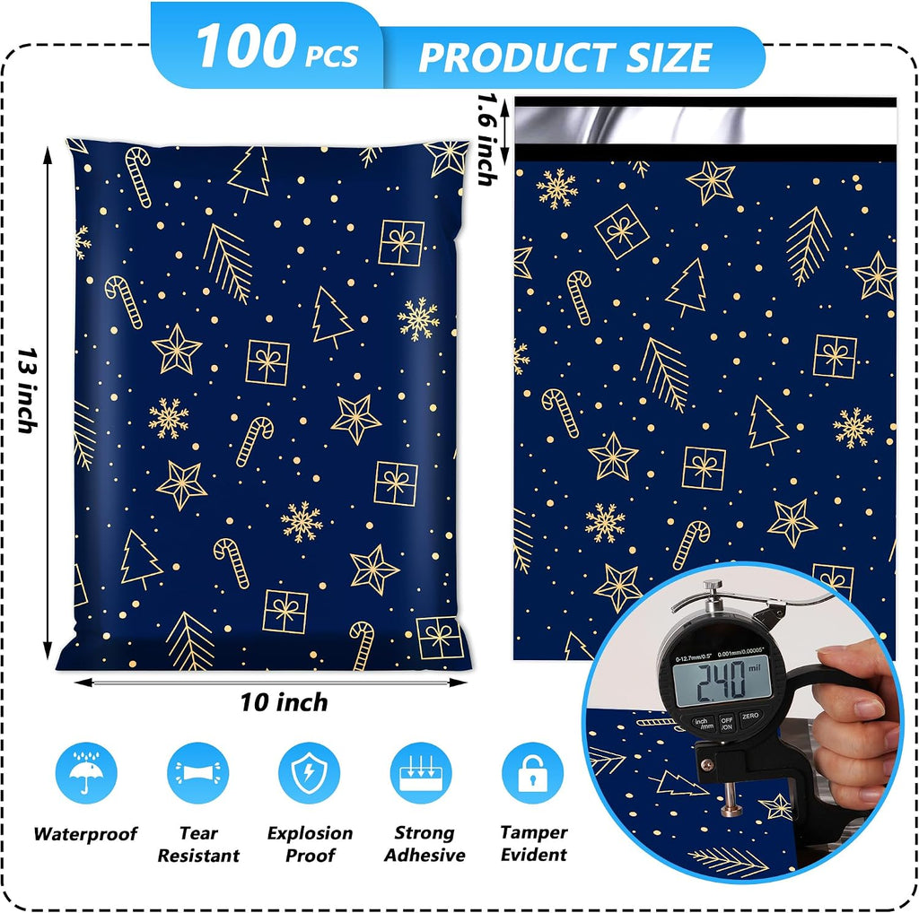 Christmas Poly Mailer 10x13 Inch 100 Pcs