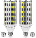 60W LED Corn Light Bulbs 6000K Daylight 7200Lumens, 2 Pack