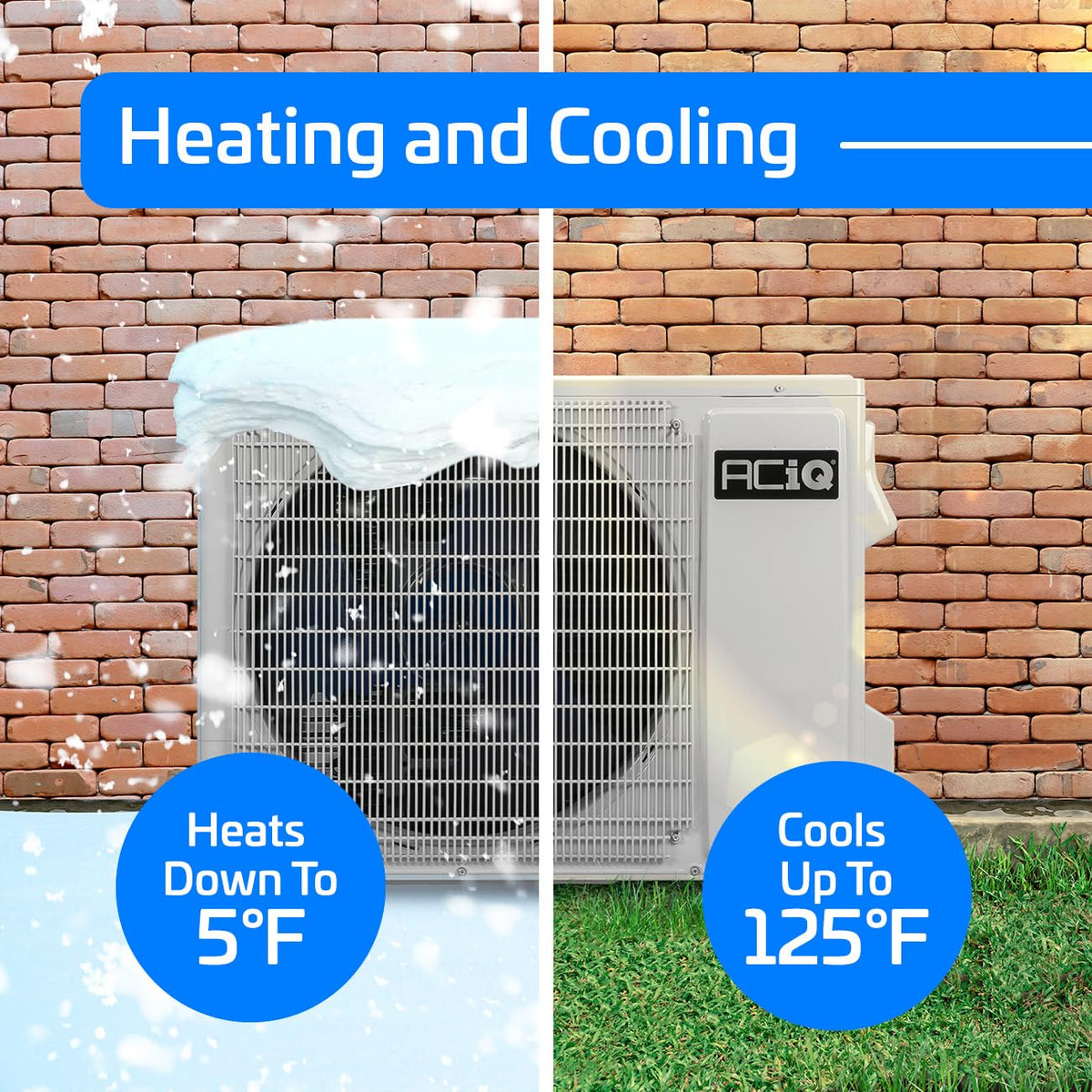 Essentials 2 Ton 17 SEER2 Central AC Heat Pump System, 10kW, Thermo