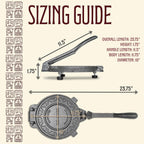 Cast Iron Heavy Duty Tortilla Press (Version 2.0). Commercial Grade Pataconera Presser. Perfect Maker for Flour or