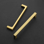 Brushed Brass Solid Pulls Cabinet Handles 5 Inch 5 Pack