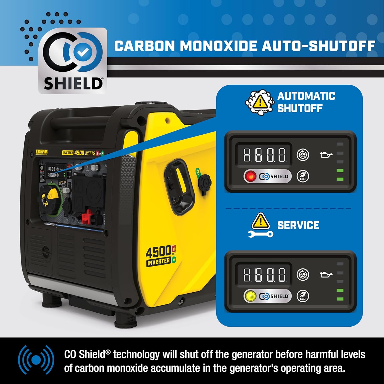 4500-Watt Electric Start Dual Fuel RV Ready Portable Inverter Generator with Quiet Technology and Free 3-Year Warranty