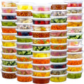 60 Sets (120-Piece) Deli Containers with Lids 8 oz