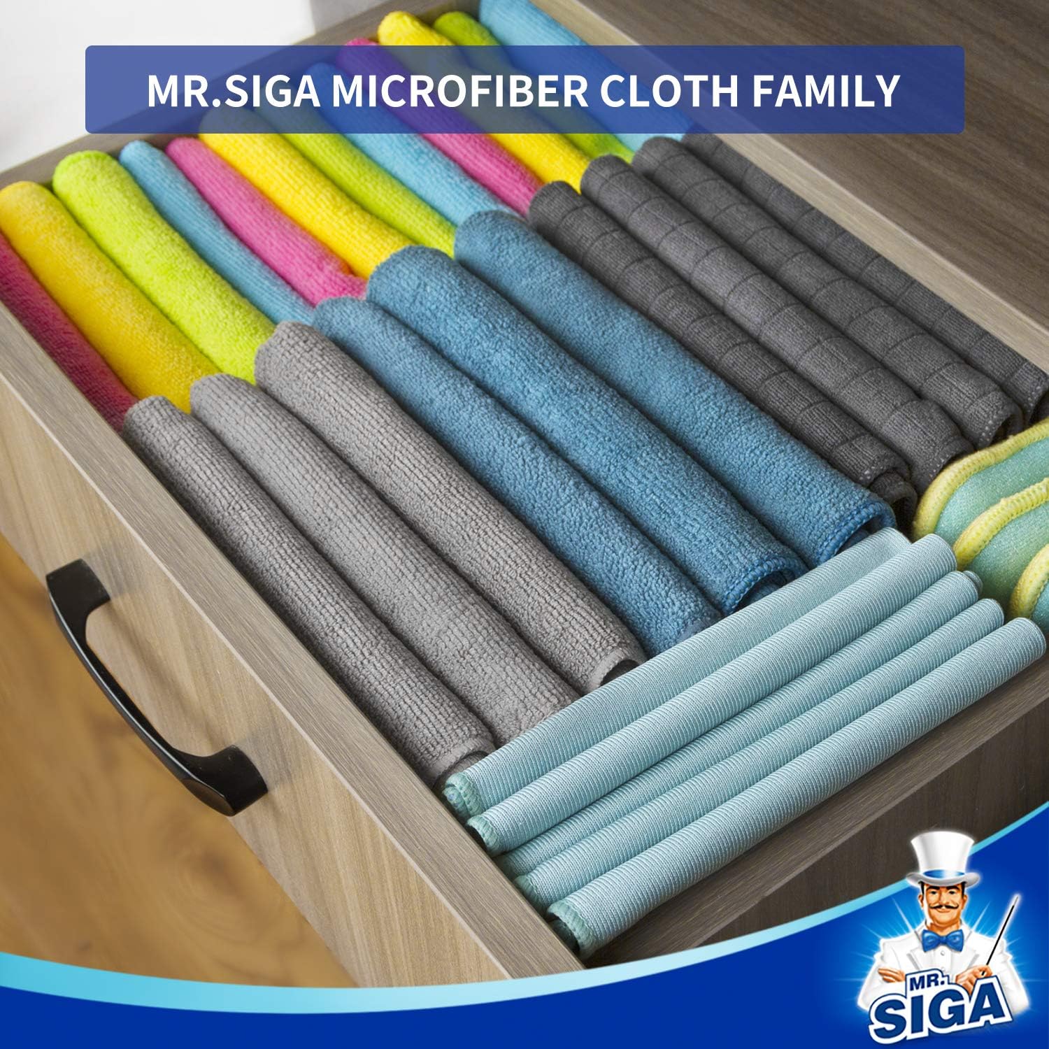 Microfiber Cleaning Cloth, Pack of 24, Size:12.6" x 12.6"