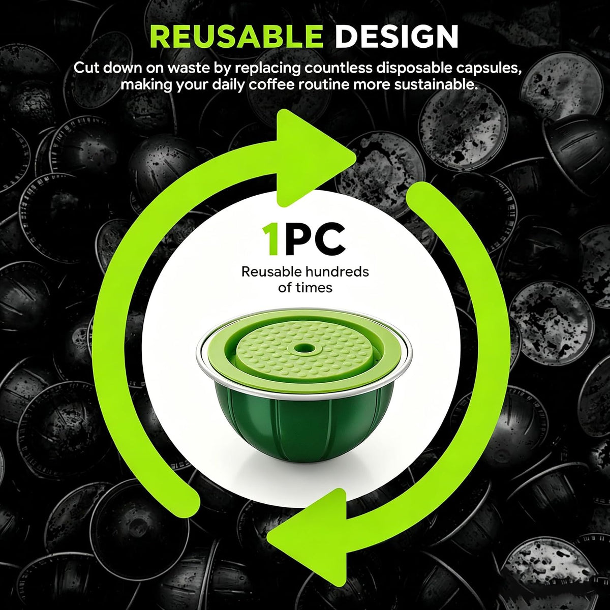 4 Pack Reusable Coffee Capsules Compatible with Nespress Vertuo Plus/Next