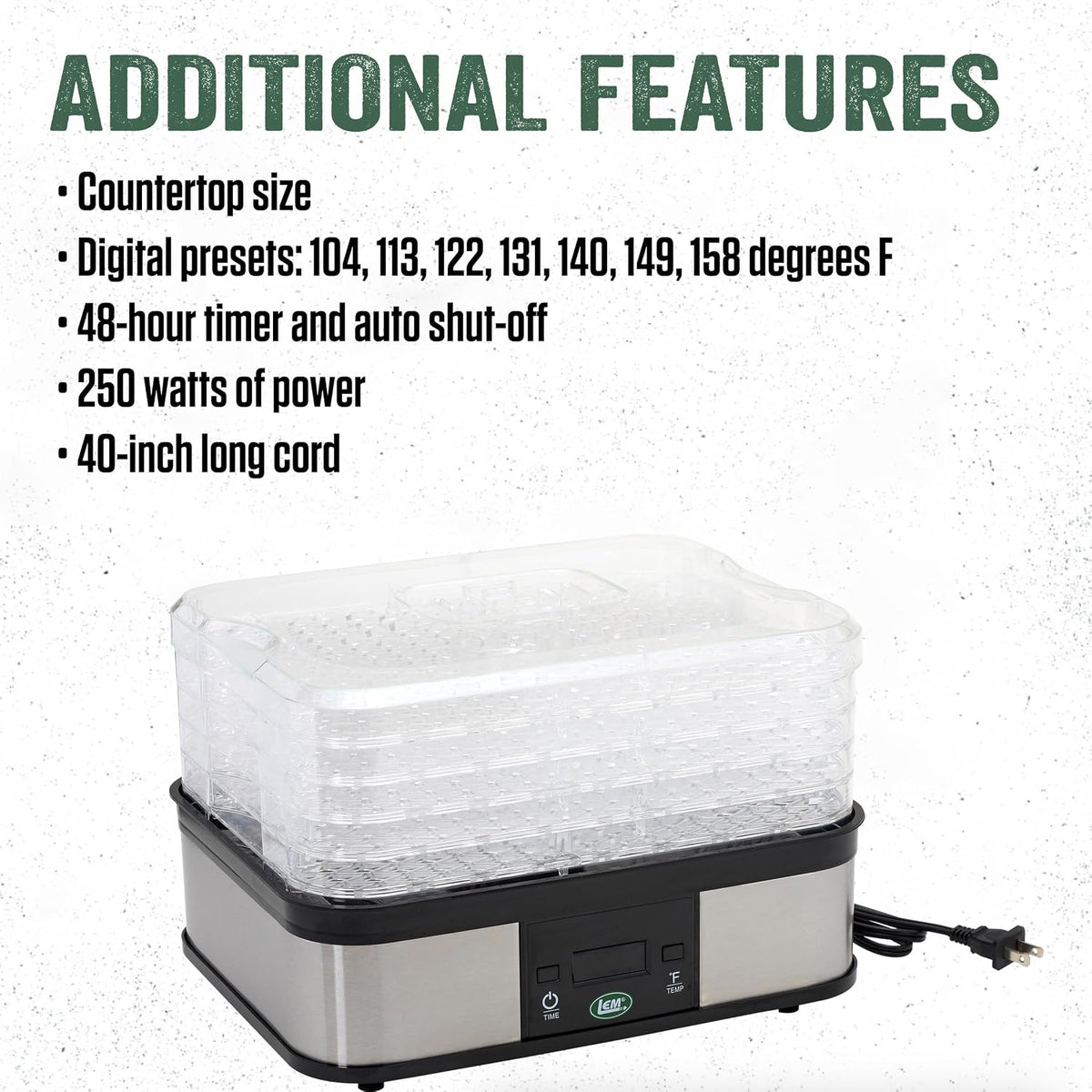 Products Food Dehydrator for Food, Jerky, Snacks, 5 Tray