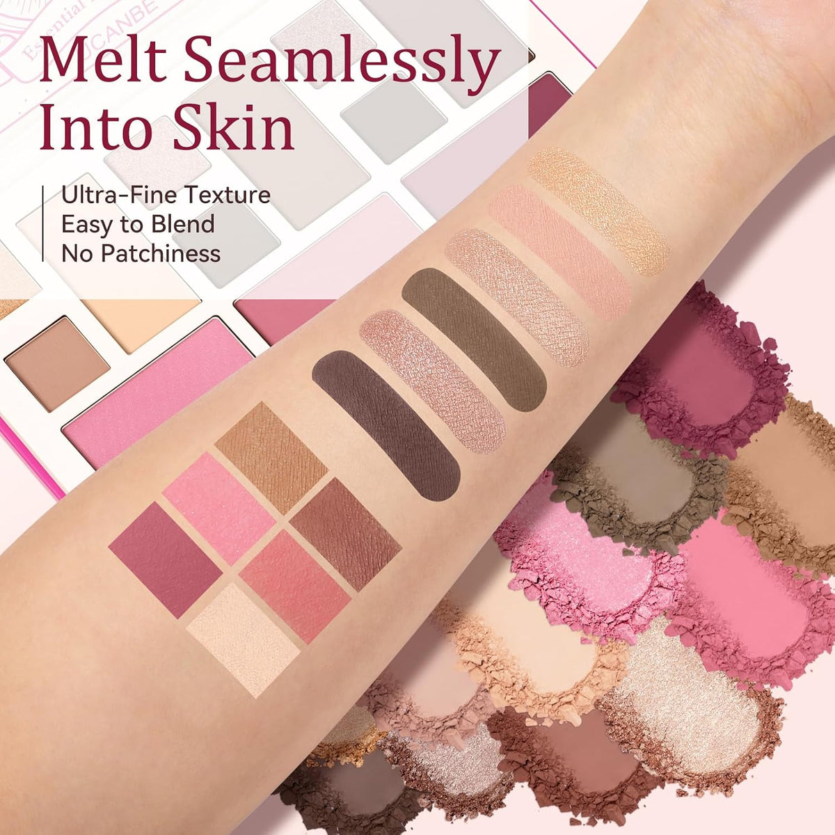 UCANBE Essential Face Palette, Eyeshadow & Contour & Blush & Brightening