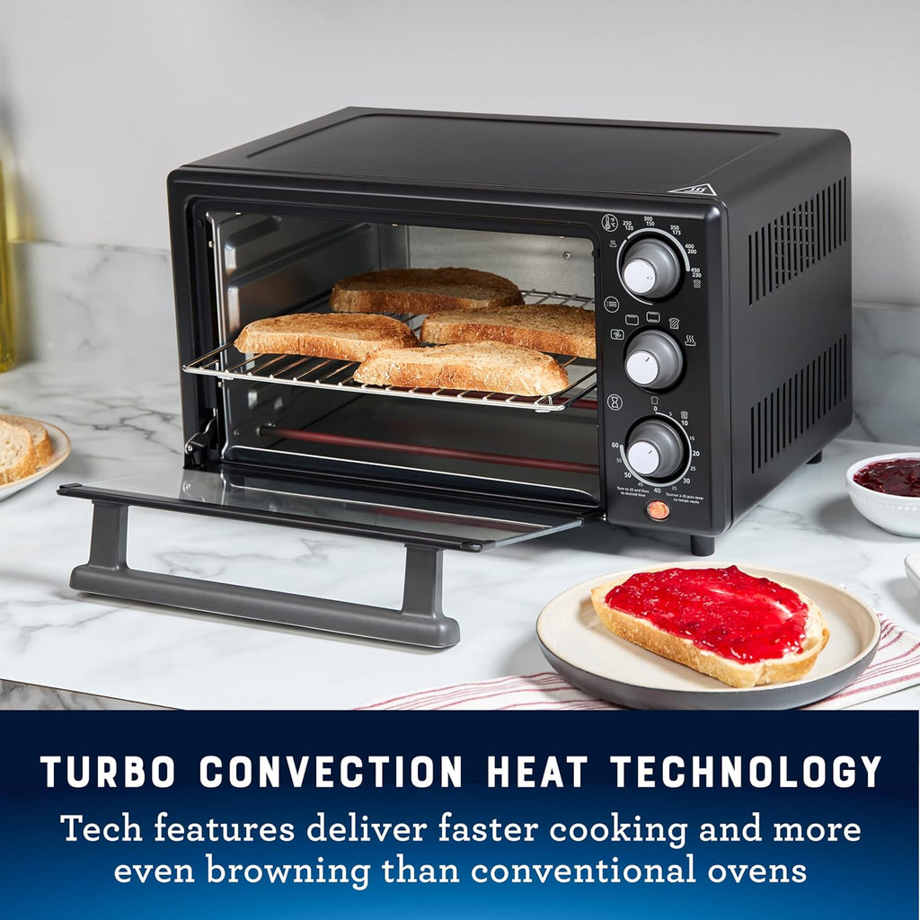 Compact Air Fryer Toaster Oven. Convection Countertop Pizza Oven, 4-Slice Toaster with 5 Cooking Functions – Air Fry