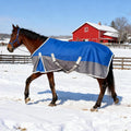 Horse Blanket for Winter, Waterproof, 1200D, 220g (Blue/Gray, 81 in)