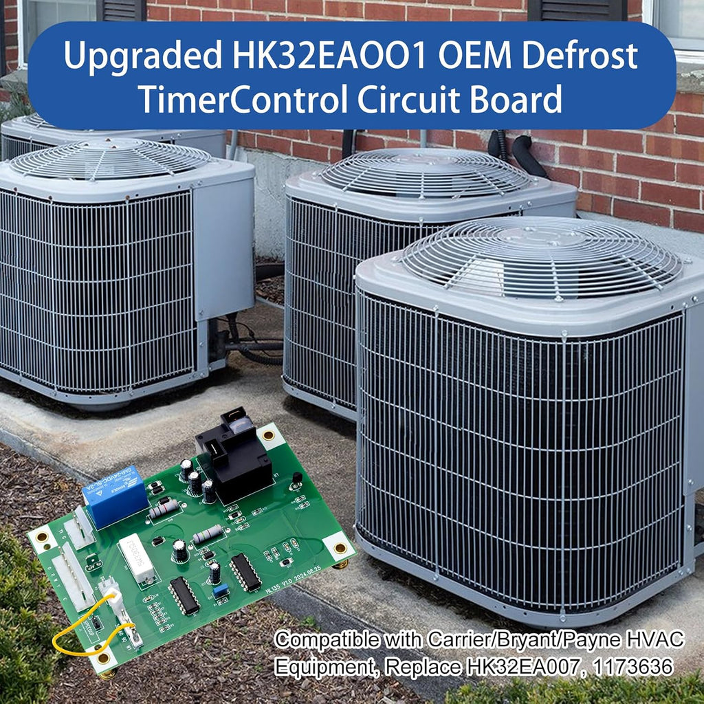 Upgraded HK32EA001 Defrost Control Circuit Board for Carrier/Bryant/Payne HVAC Equipment Replace CEBD420524-04A 1173636 662442528544