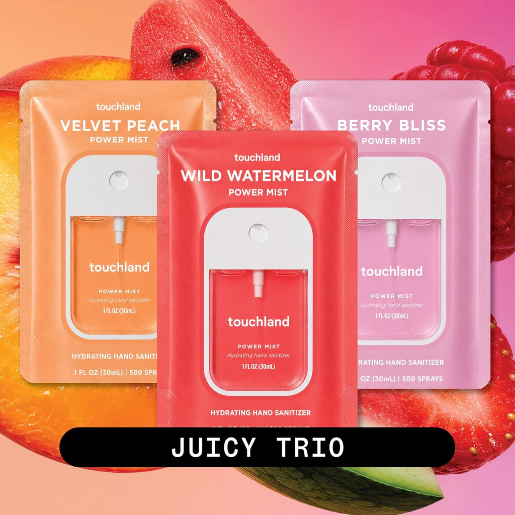 Juicy Trio Hydrating Hand Sanitizer Spray Set Travel Size