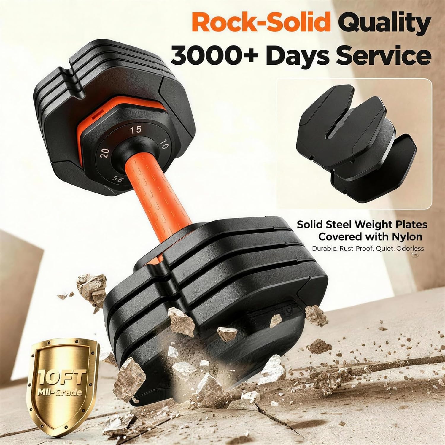 2026 FDB2 Updated Adjustable Dumbbell Set of 2, 5-in-1/10-in-1 Weights Dumbbell Set with Storage Box, 25lbs/55lbs