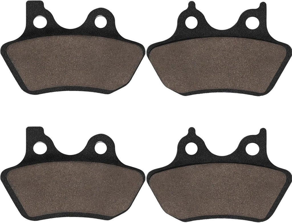 Front & Rear Brake Pads for Harley Davidson Softail, FLSTC Dyna Heritage Classic Softail, Super Glide, Wide Glide, Fat Boy, Low Rider, Sportster, Night Train, 2000-2007