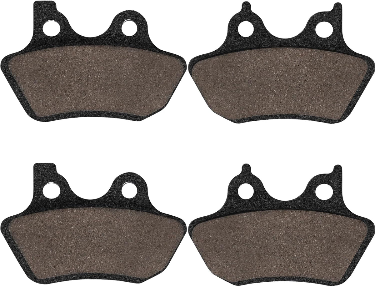 Front & Rear Brake Pads for Harley Davidson Softail, FLSTC Dyna Heritage Classic Softail, Super Glide, Wide Glide, Fat Boy, Low Rider, Sportster, Night Train, 2000-2007