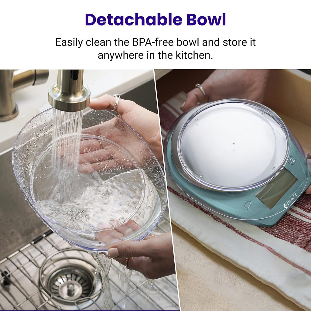 Food Kitchen Scale with Bowl, 0.1g, Grams and Ounces