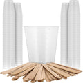 5 Oz (150 ml) Liquid Measuring Cups,100 Pack with 25 Sticks