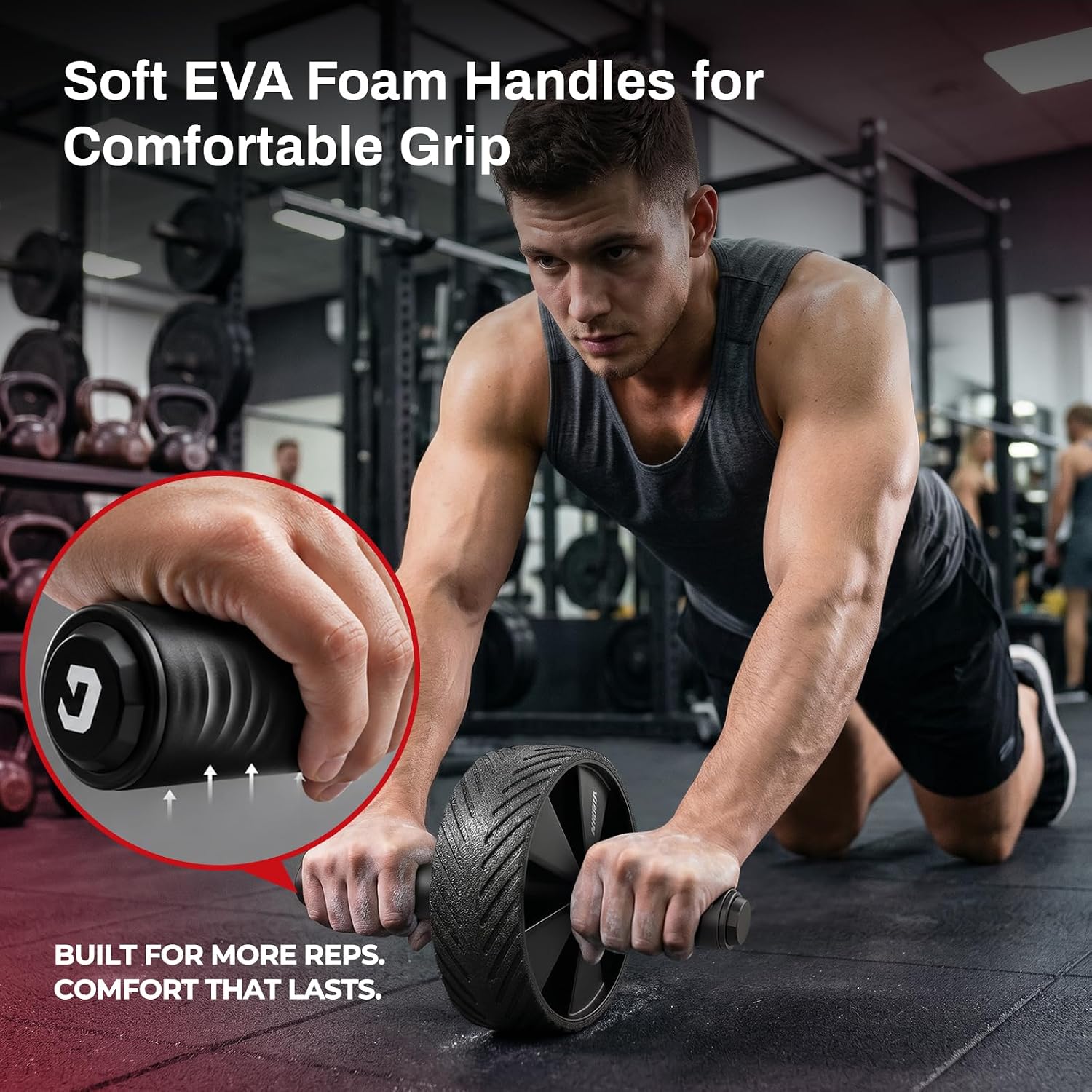 Ab Roller Wheel - Ab Workout Equipment for Abdominal & Core Strength Training, Home Gym Fitness Equipment for Men Women