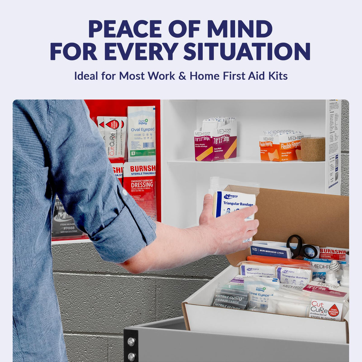 First Aid Kit Refill Pack Workplace Supplies ANSI Class B 160 Pieces