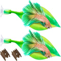 2 Pcs Green Silicone Betta Fish Bed Leaf Hammock Betta Fish Tank Accessories Decorations for Aquarium Ornaments