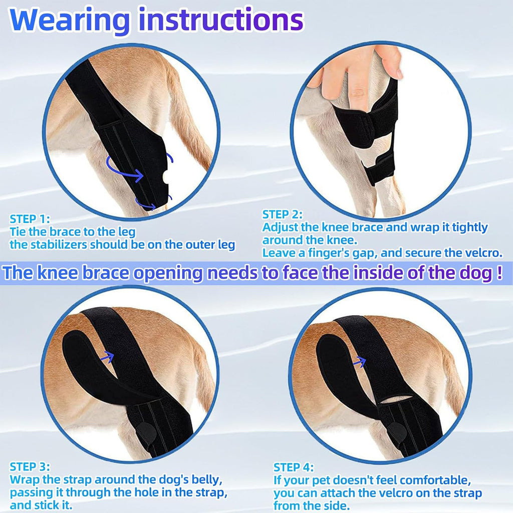 L Dog Leg Braces for Back Leg for Support with Cruciate Ligament Injury-Better Recovery with Dog Knee Brace for Torn
