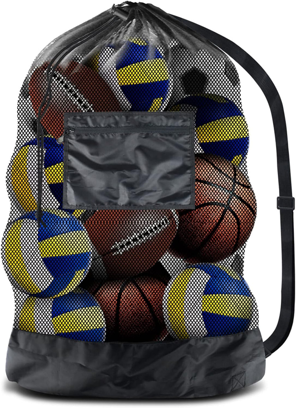 Thickened Extra Large Sports Ball Bag Mesh Socce Ball Bag | Heavy Duty Drawstring Bags Team Work for Holding