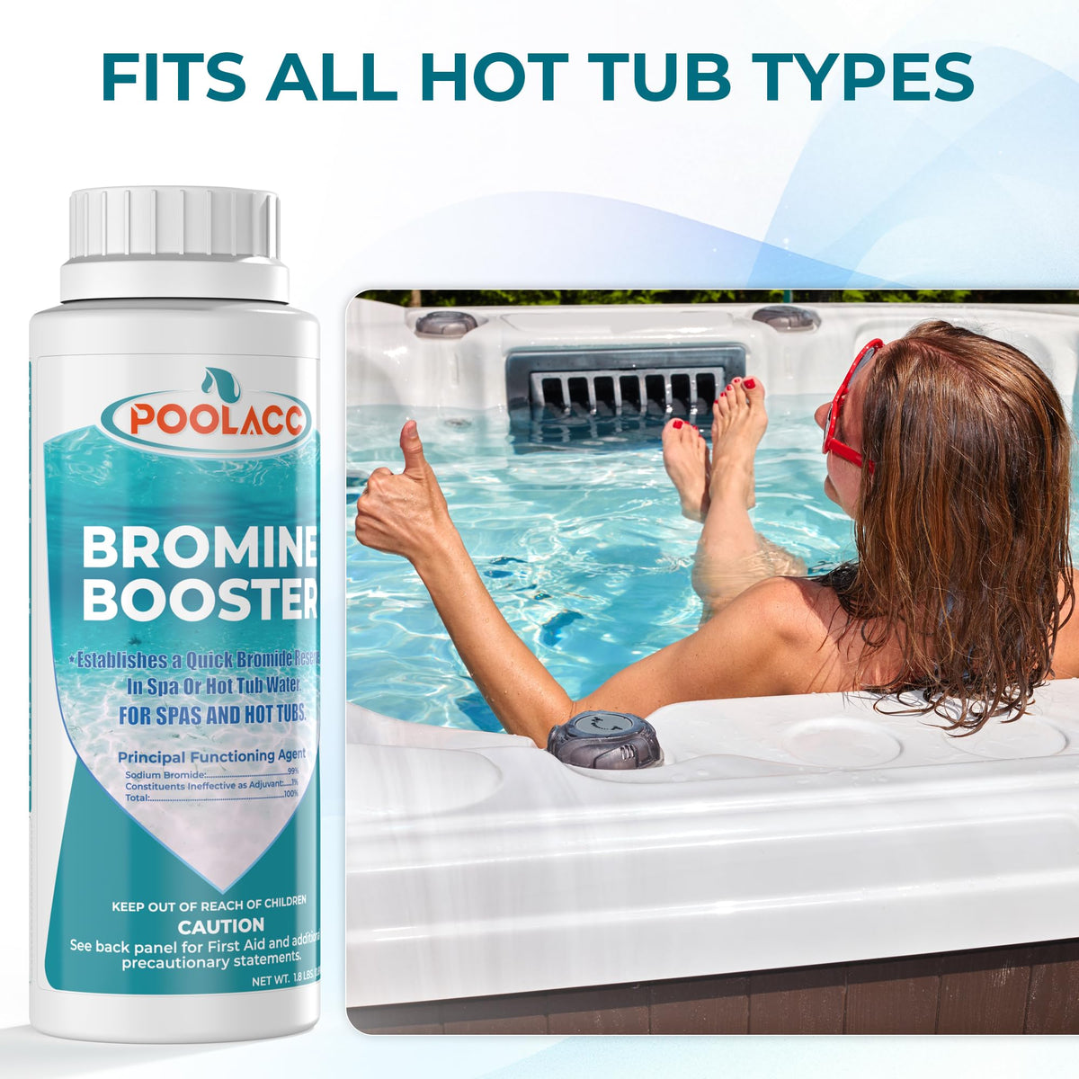 1.8LB Bromine Booster for Hot Tubs & Spas