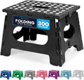 Folding Step Stool - Sturdy Enough Collapsible Stool to Support Adults - Opens Easy with One Flip - Great for