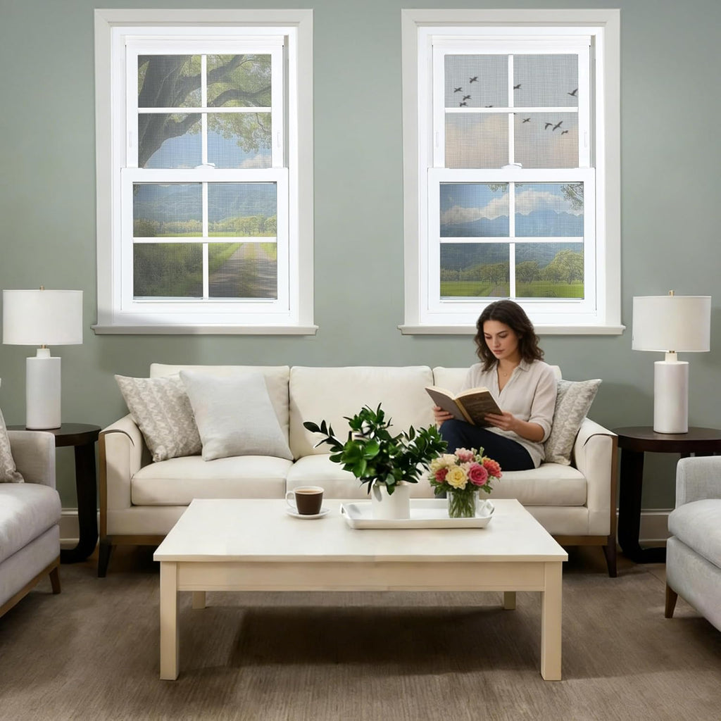 36" x 40" Vinyl Double Hung Window, White