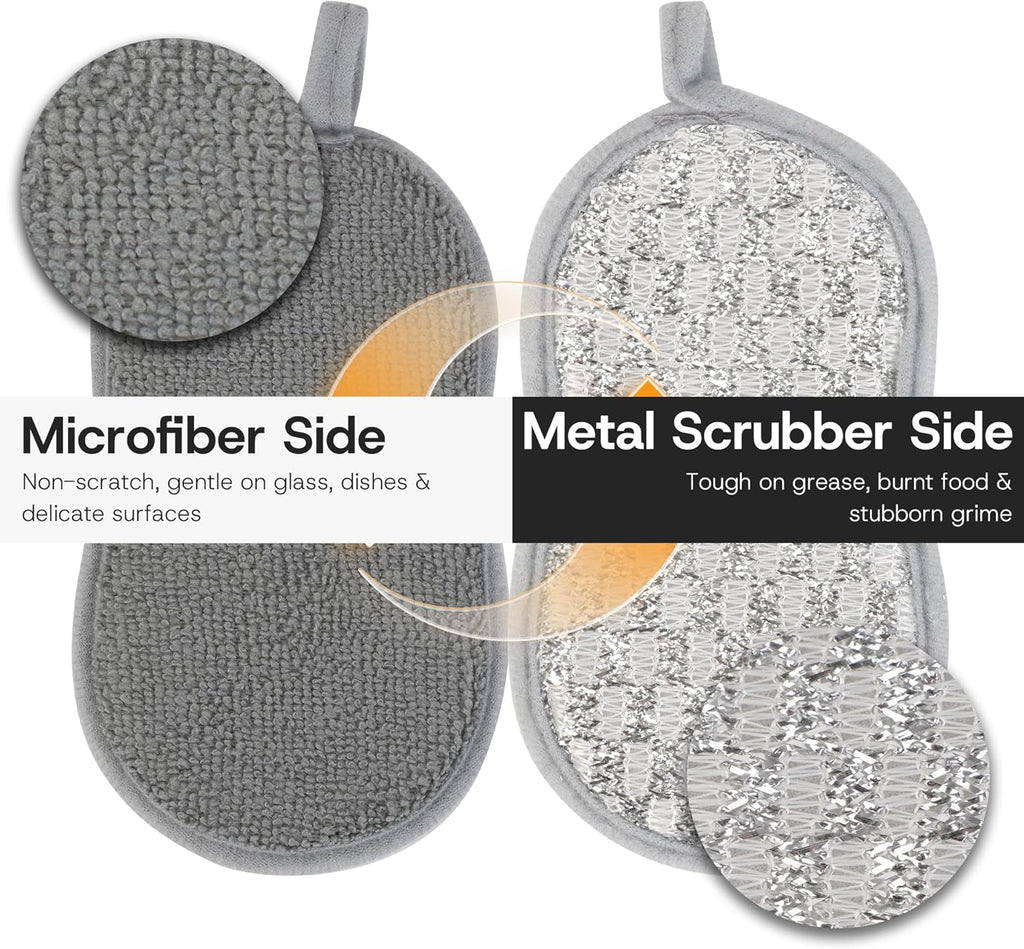 Multi-Purpose Dish Sponges Kitchen, Dual-Sided Non Scratch Scrub Sponges