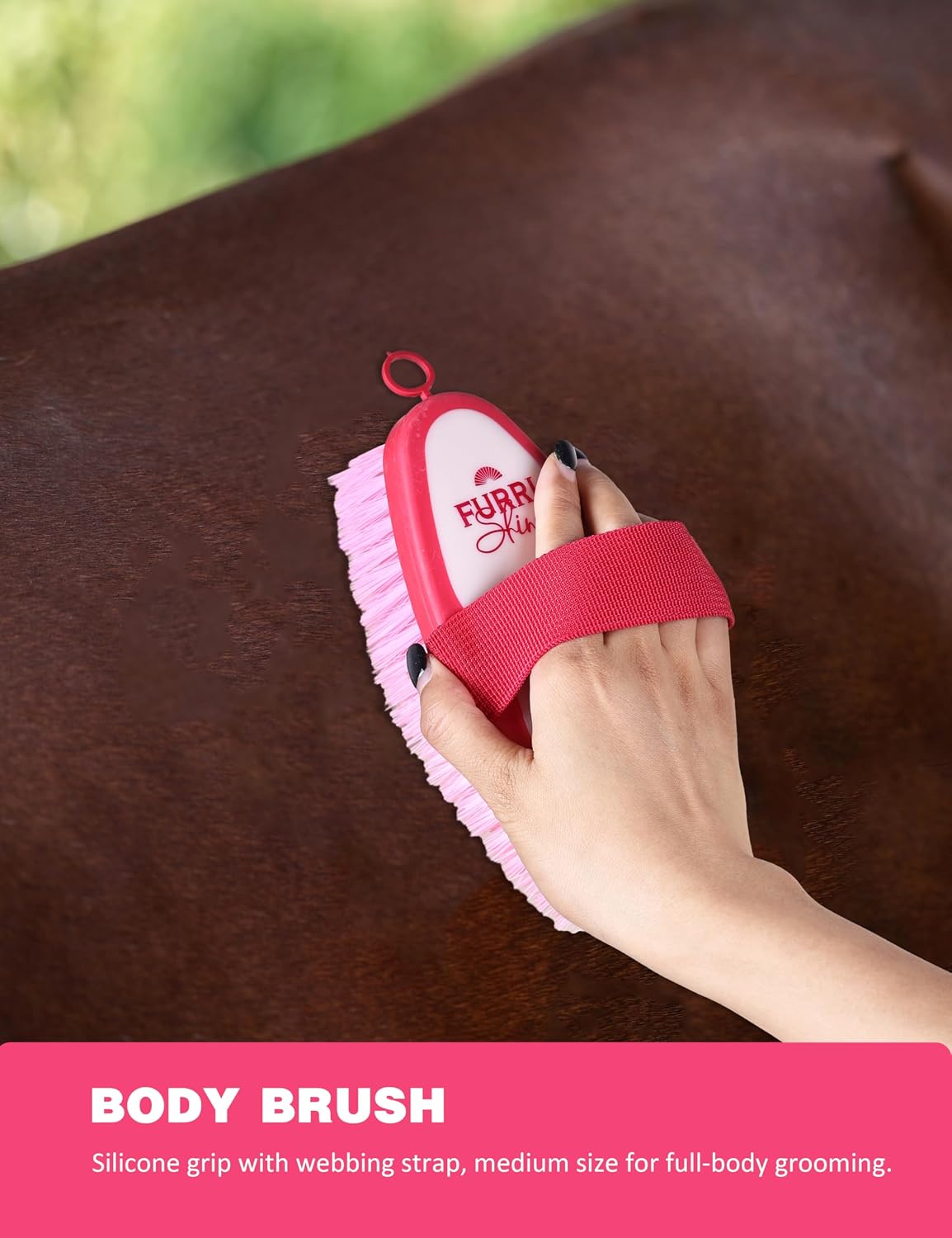 Horse Grooming Kit, 9 Piece Horse Brush Set w/Silicone Handles