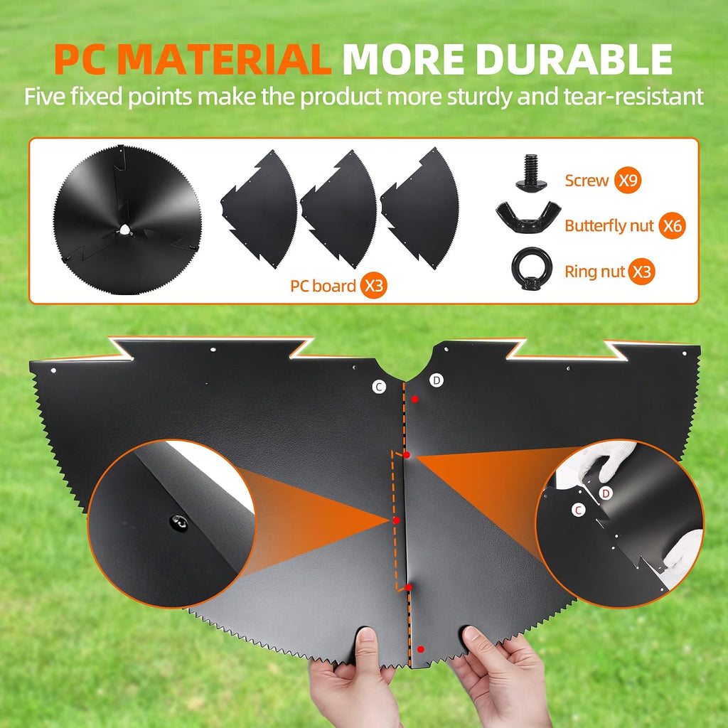 2026 Upgraded Squirrel Baffle for Bird Feeders, 5-Point Stable Structure, Swaying Anti-Climb Design, Fit for