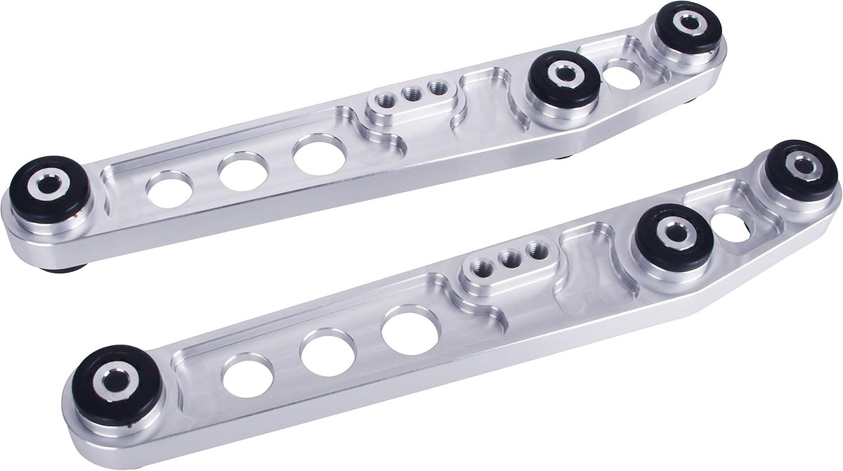 New 2pcs Sliver Al Rear Lower Control Arm Upgrade Performance Replacement Racing Kit fit 1994-2001 Acura Integra / 1992-1995 Honda Civic EG