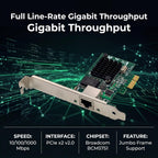 PCIe Gigabit Ethernet Server Adapter with Broadcom NetXtreme BCM5751 10/100/1000Mbps Gigabit Desktop PCI-E Network Card NIC