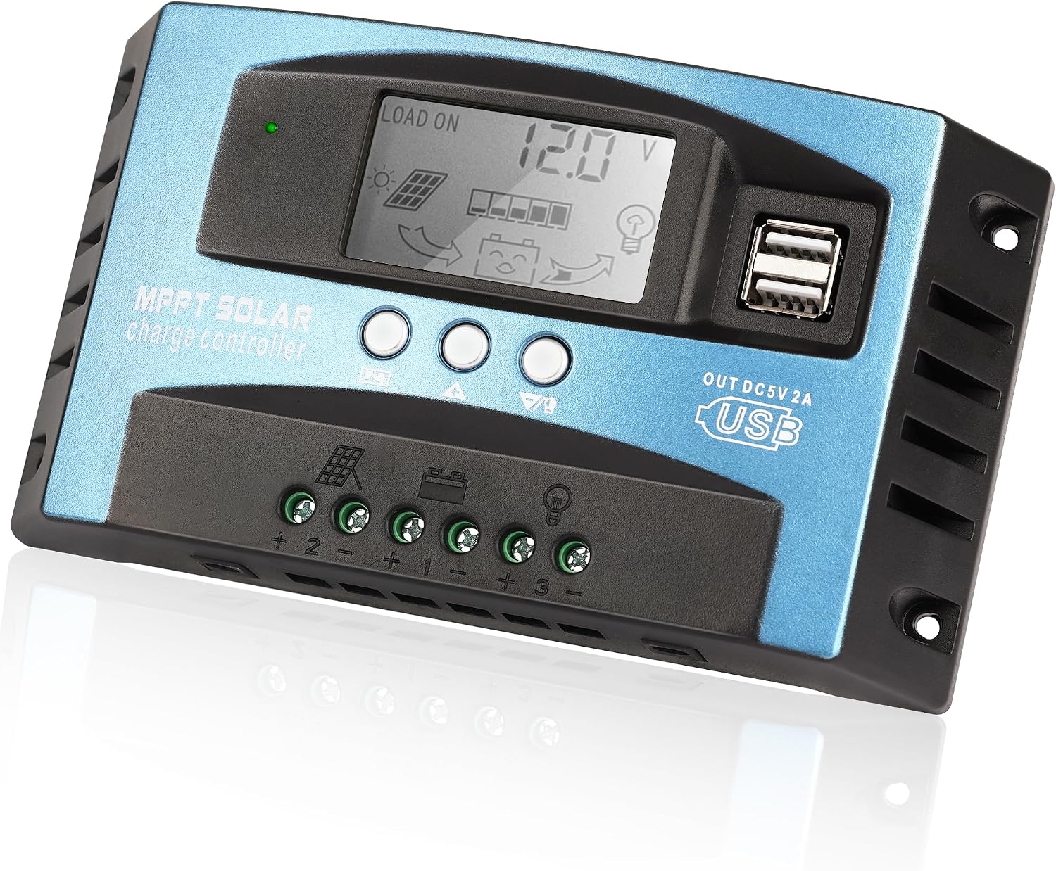 30A MPPT Solar Charge Controller for Lead-Acid/Lithium-Ion/Lithium Iron Phosphate Battery 12V/24V Auto Intelligent