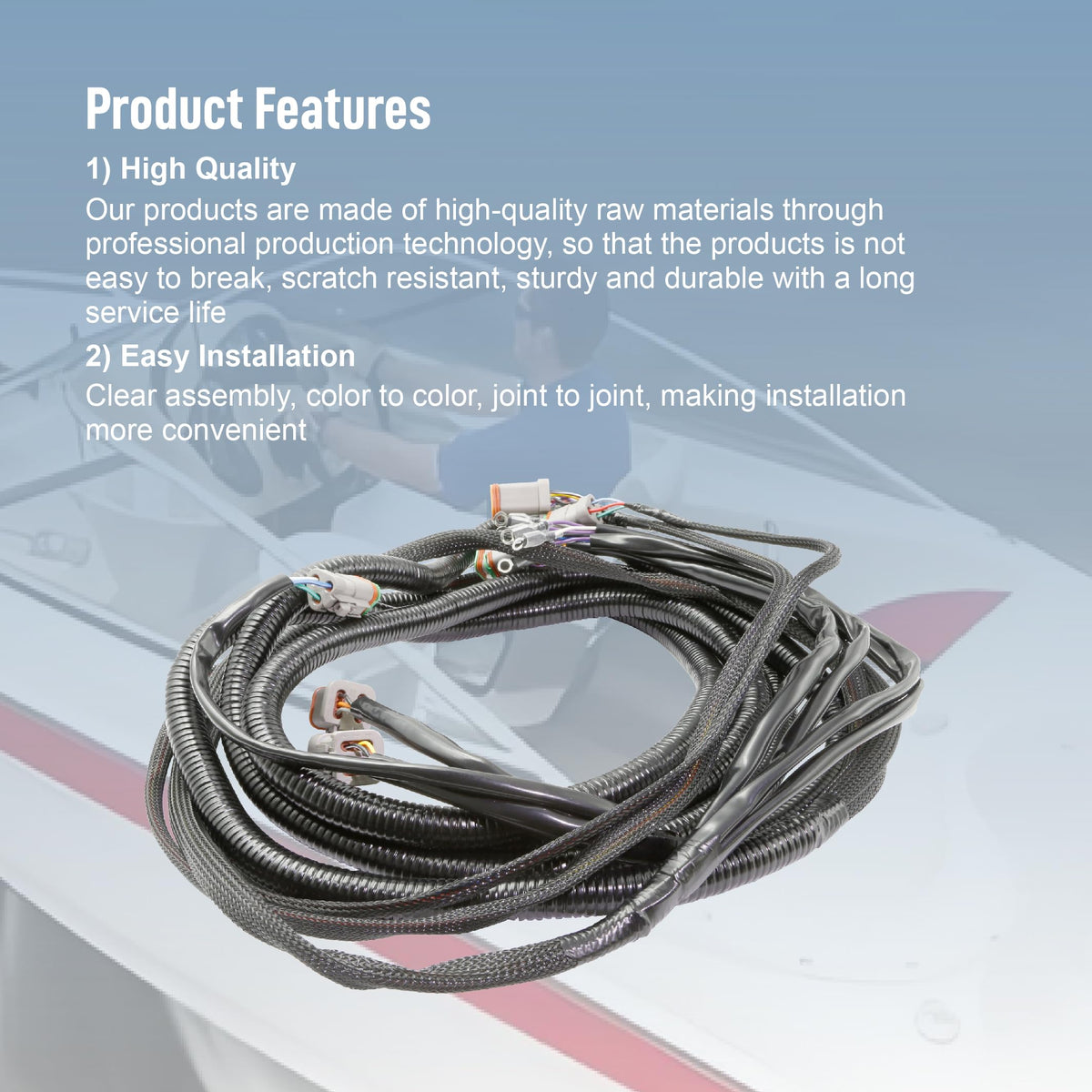 Outboard System Check Main Modular Wiring Harness Cable Replace 0176340